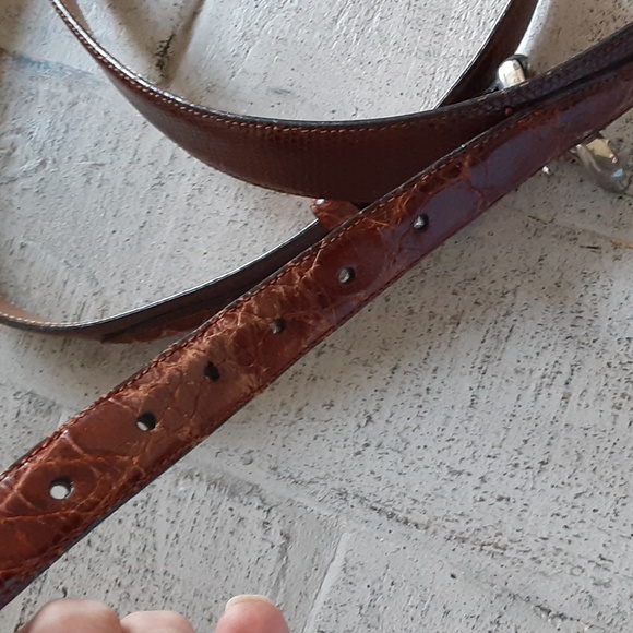 Lizard & Crocodile & Heavy Metal Hardware Size 36 Belt for Niemann Marcus - Picture 10 of 11